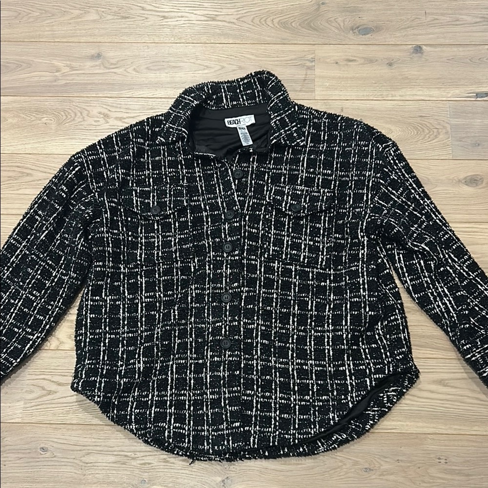 Beach Riot -Black and White Plaid Button-Up jacket